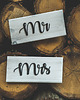 Ślub - inne Drewniane tabliczki na krzesła Mrs Mr 4