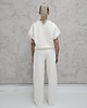komplety damskie Chiara oversizowy komplet bezrękawnik i spodnie wide leg Cream 3