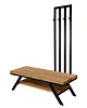 ławki Ławka Metalowa Z Wieszakiem Loft Siedzisko Drewno Lite Dąb LM-81 2