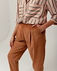 spodnie materiałowe damskie Bawełniane sztruksowe spodnie, CHESTNUT 3