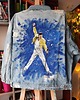 płaszcze i kurtki męskie Kurtka jeansowa,portret Freddie Mercury 1