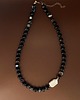 chokery Choker z czarnego sardonyksu i perły 3