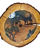 obrazy Obrazy na drewnie - Wood slice art painting malowidła na drewnie 1