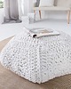 pufy do siedzenia Pufa Cosy Octan knitted biała 70cm dziergana 3