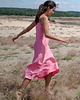 sukienki midi damskie Długa sukienka w stylu bieliźnianym (slip dress), ROSEBLOOM 1