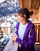 bluza z kapturem damska Bluza rozpinana Luzak Fioletowy 3