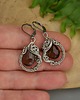 kolczyki wire wrapping Eleganckie kolczyki kwarc dymny wire wrapping 3