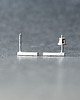 kolczyki wire wrapping Minimalistyczne kolczyki srebrne patyczki 3