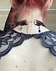 chokery Czarny koronkowy choker z damskimi gadzetami 8
