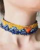 chokery Haftowany choker, choker z koralików, aksamitny choker 1