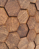 kafle i panele Panel Dekor Mozaika Drewniany Heksagon Palisander Lamele Drewniane Ścienne 2