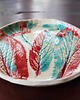 patery i talerze Talerze ceramiczny, talerz deserowy, talerz liście, płaski, talerz prezent 1