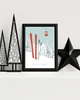 plakaty PLAKAT GÓRY narty SKI zimowy grafika 4
