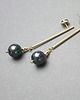 kolczyki pozłacane Kolczyki pozłacane Stick /navy blue pearls/  alloys collection 4