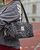torby na ramię Żakardowa torebka bagietka w panterkę Szara 1