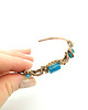 bransoletki wire wrapping Miedziana bransoleta mankietowa z apatytem 1