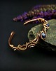 bransoletki wire wrapping Miedziana bransoleta mankietowa z lapis lazuli 6