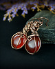 kolczyki wire wrapping Kolczyki wire wrapping z karneolem 8