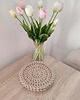 podkładki do kuchni Podkładka szydełkowa pod kubki ze sznurka okrągła 20cm 5