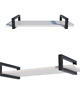 regały i półki Półka Wisząca na Ścianę Biel do Salonu Sypialni 80 cm Loft Nowoczesna 6