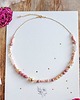 chokery Choker z różowych kamieni naturalnych Morganit Rodonit Perły Kryształ 3