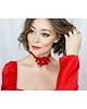 chokery Jedwabny  czerwony choker 2