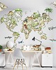 naklejki ścienne do pokoju dziecka Naklejka na ścianę  Mapa świata dinozaury 2