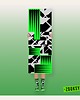 skarpetki damskie Kolorowe skarpetki UV świecące w ultrafiolecie, unisex, bawełniane, design 6