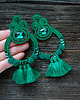 kolczyki soutache Zielone i duże i etniczne kolczyki 5