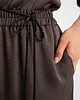 spodnie materiałowe damskie Spodnie Lexie Satin Brown 2