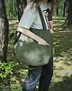 torby na ramię Lazy bag Pocket torba zielona bawełniana vegan 4
