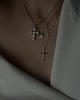 złote naszyjniki Złoty naszyjnik z krzyżem wysadzanym SWAROVSKI CRYSTAL 6