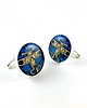 spinki do mankietów SPINKI - Aviator Golden (blue) - samolot 1