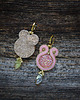 Biżuteria ślubna Migoczące kolczyki soutache- pudrowy róż 3