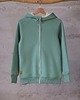 bluza z kapturem damska Bluza damska z kapturem z uszami królika na zamek zielona 4