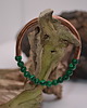 bransoletki - inne Bransoletka miedziana handmade z koralikami: malachitowe 1