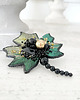 broszki Broszka LIŚCIE KLONU 2 ręcznie haftowana przypinka z koralikami 2