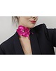 broszki Różowy jedwabny choker 2