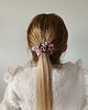 gumki do włosów Satynowa gumka satynowa scrunchie owijka frotka mokka MINI 2