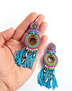 kolczyki soutache Kari L - kolczyki etno, srebro 3
