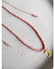 chokery Różowy naszyjnik choker z księżycem 1