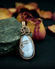 wisiory Wisiorek z szarym agatem  wire wrapping 2