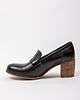 półbuty damskie PÓŁBUTY NA 6 CM SŁUPKU - SKÓRA NATURALNA - MODEL 250 - KOLOR CZARNY LICO 3