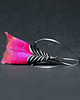 kolczyki wire wrapping Srebrne kolczyki koła fuksja 2