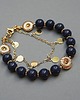 bransoletki z kamieni naturalnych Perły seashell navy blue  /szlachetna kolekcja/ - bransoletka 2