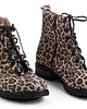 botki damskie Botki skórzane - panterka - idealnie dopasowują się do stopy (7208) 2