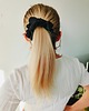 gumki do włosów Gumka jedwabna, scrunchie, frotka czarna orchidea MAXI 2