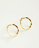 kolczyki złote Kolczyki złote 16k Gold Plated Matt Open Circle Studs 3