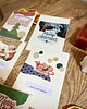 kartki scrapbooking Retro, kolażowe kartki świąteczne - zestaw 5 szt 3