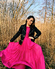 sukienki maxi damskie Fame granat 9